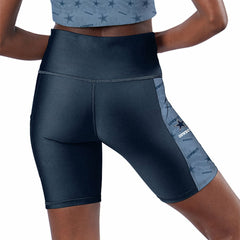 Dallas Cowboys Certo Women's High Waist Two-Pocket Biker Shorts - Navy for sale