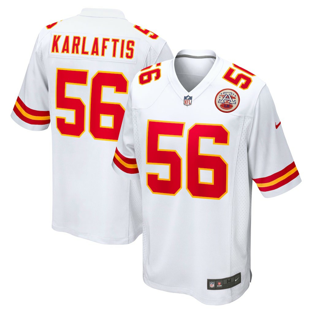 George Karlaftis Kansas City Chiefs Away Game Player Jersey - White cheap