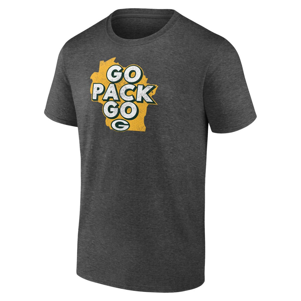 Green Bay Packers Passing Touchdown T-Shirt - Charcoal sale