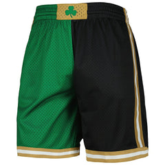 Boston Celtics Hardwood Classics 2007 Split Swingman Shorts - Kelly Green/Black online