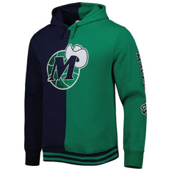 Dallas Mavericks Hardwood Classics Split Pullover Hoodie sale - Navy/Green shop