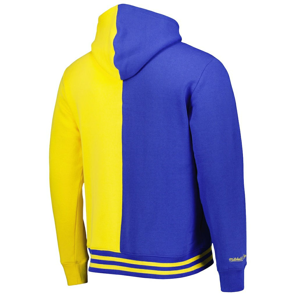 Golden State Warriors Hardwood Classics Split Pullover Hoodie sale - Royal/Gold cheap