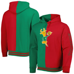 Milwaukee Bucks Hardwood Classics Split Pullover Hoodie - Green/Red cheap