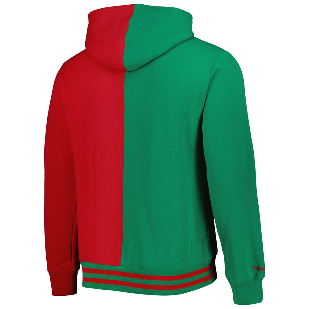 Milwaukee Bucks Hardwood Classics Split Pullover Hoodie - Green/Red cheap
