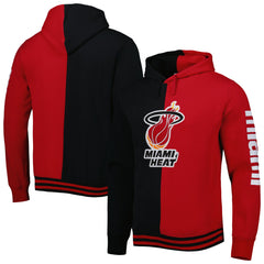 Miami Heat Hardwood Classics Split Pullover Hoodie - Black/Red sale