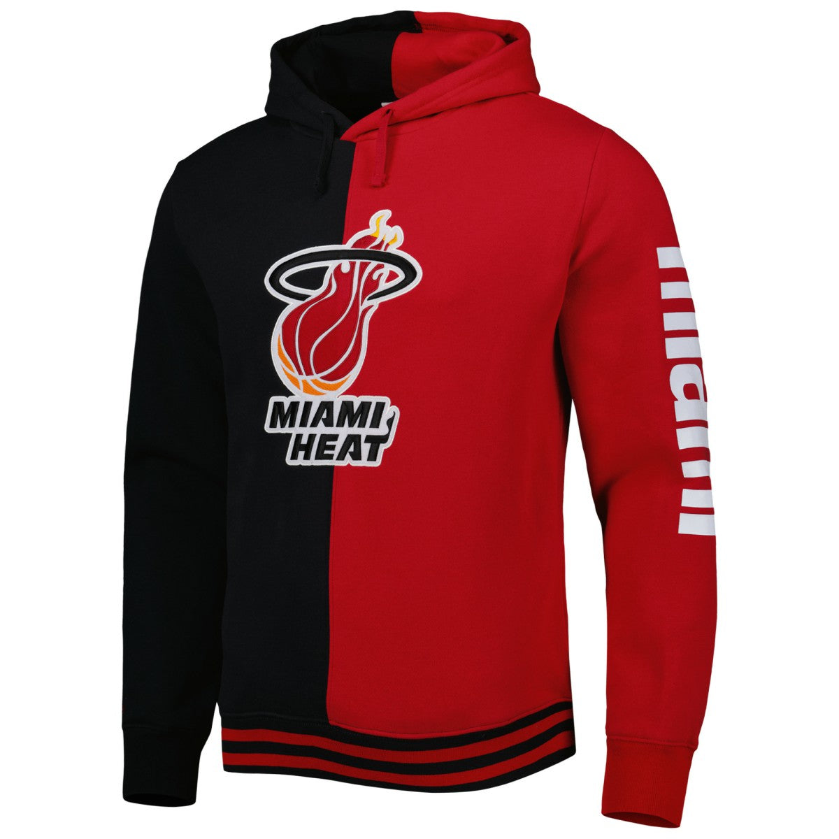 Miami Heat Hardwood Classics Split Pullover Hoodie - Black/Red sale