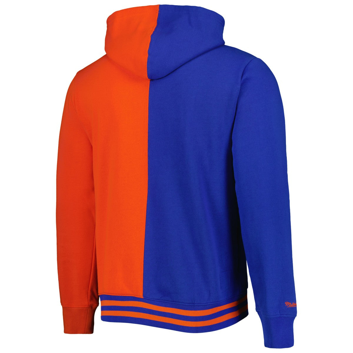 New York Knicks Hardwood Classics Split Pullover Hoodie - Blue/Orange shop