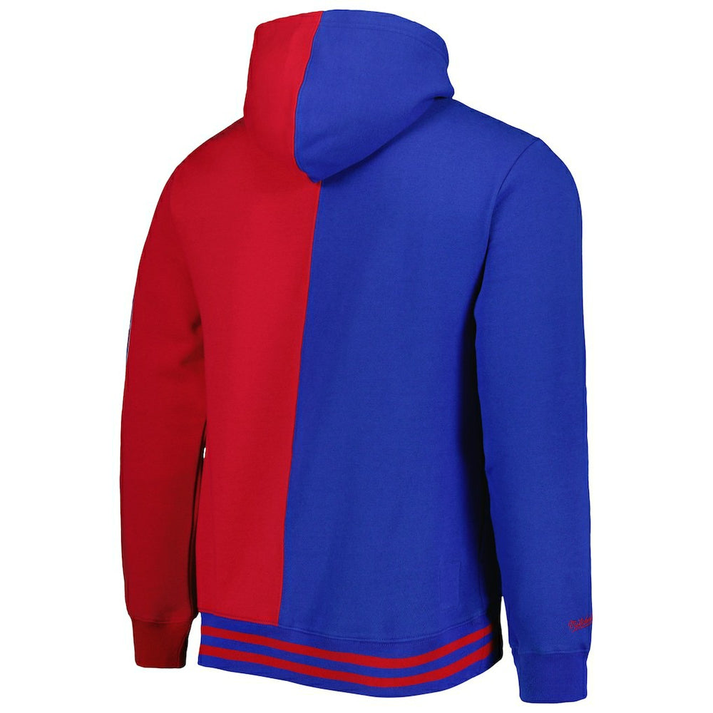 Philadelphia 76ers Hardwood Classics Split Pullover Hoodie - Royal/Red cheap