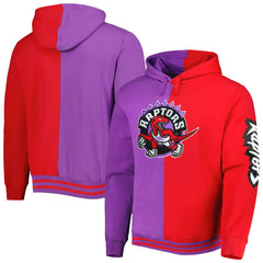 Toronto Raptors Hardwood Classics Split Pullover Hoodie - Purple/Red outlet