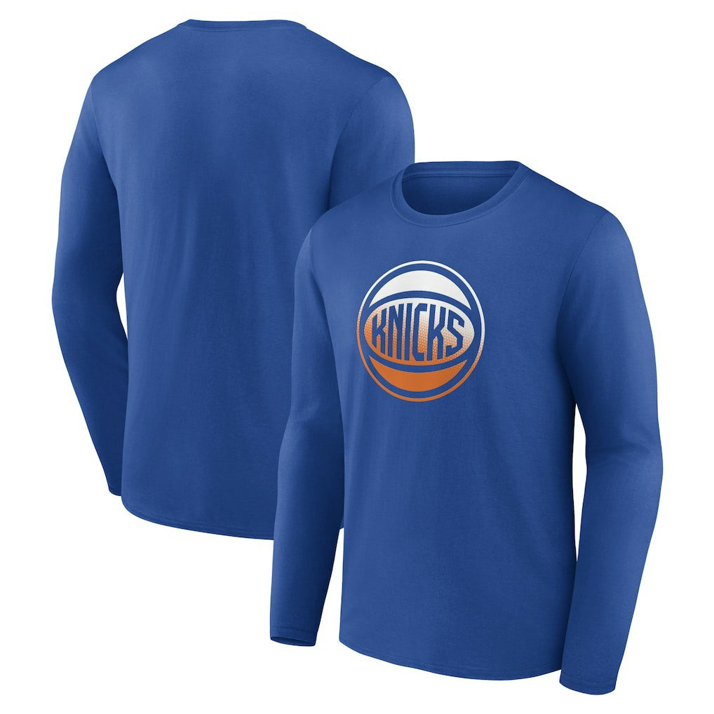 New York Knicks Gradient Logo Long Sleeve T-Shirt - Blue sale