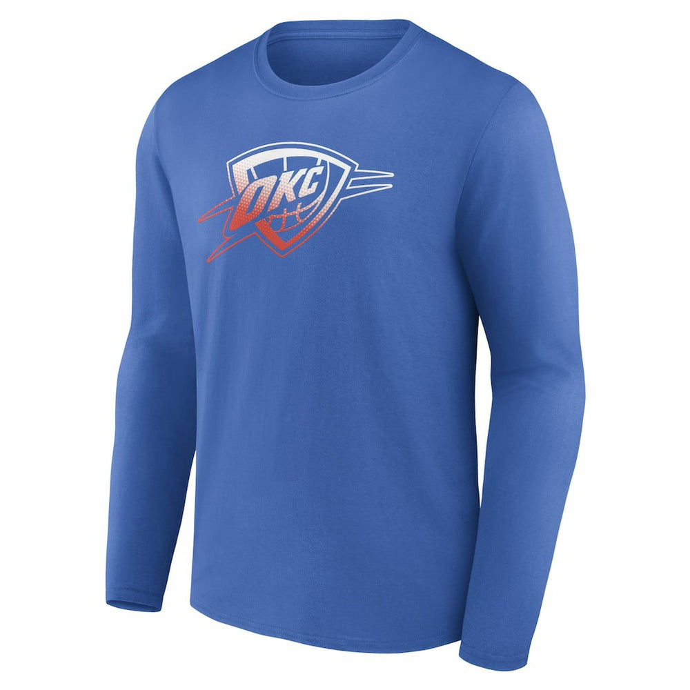 Oklahoma City Thunder Gradient Logo Long Sleeve T-Shirt - Blue for sale