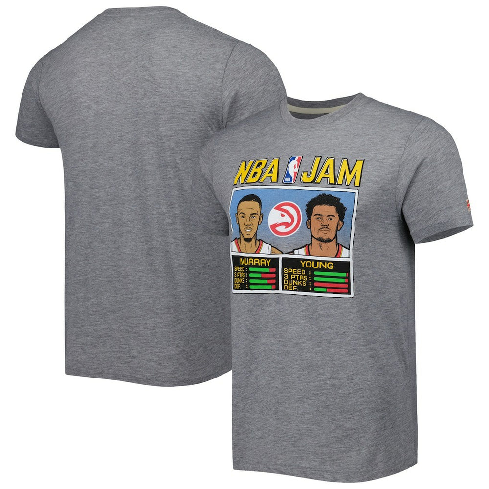 Dejounte Murray & Trae Young Atlanta Hawks Homage NBA Jam Tri-Blend T-Shirt - Gray shop