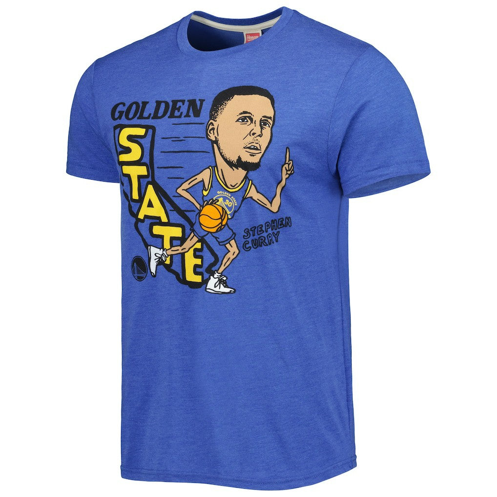 Stephen Curry Golden State Warriors Homage Caricature Tri-Blend T-Shirt sale - Royal online