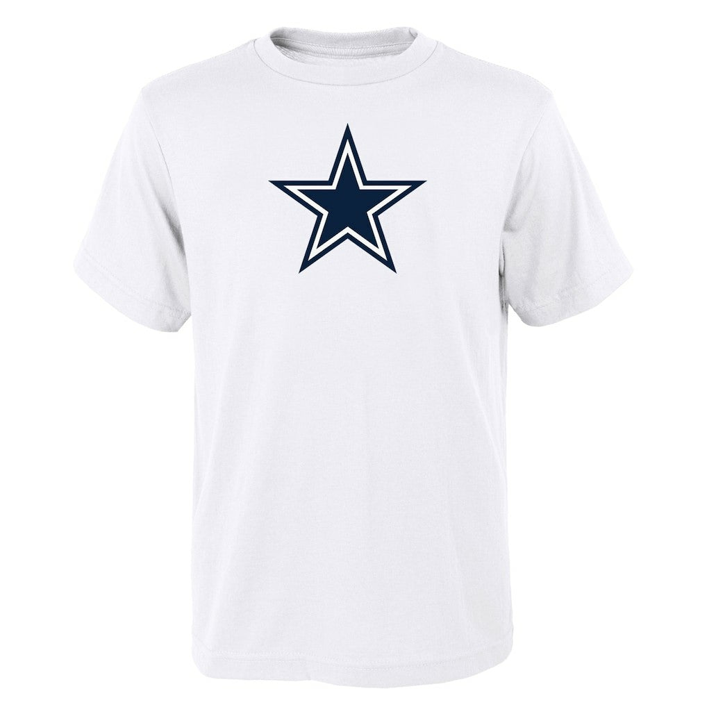 Dallas Cowboys Outerstuff Youth Primary Logo T-Shirt - White cheap