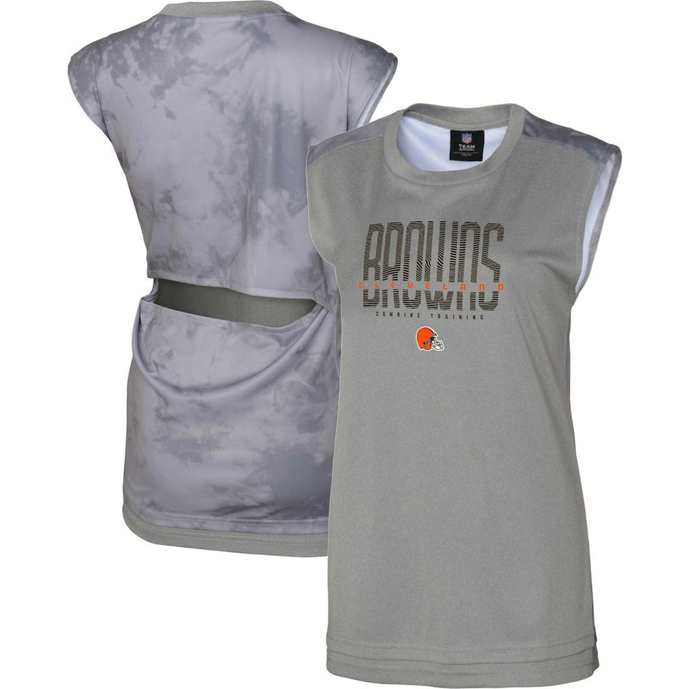 Cleveland Browns Women's No Sweat Tank Top - Gray cheap