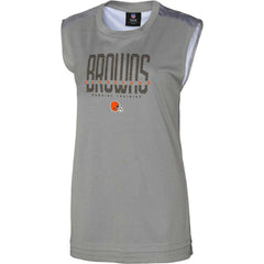 Cleveland Browns Women's No Sweat Tank Top - Gray cheap