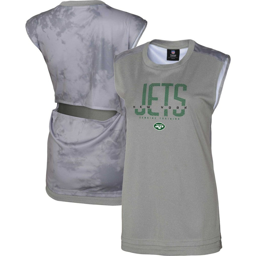 New York Jets Women's No Sweat Tank Top - Gray sale