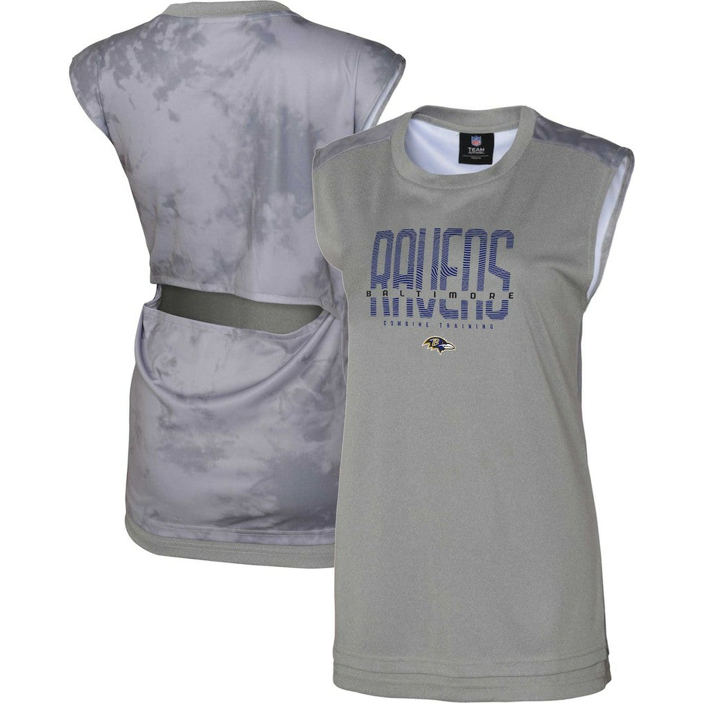 Baltimore Ravens Women's No Sweat Tank Top - Gray for sale