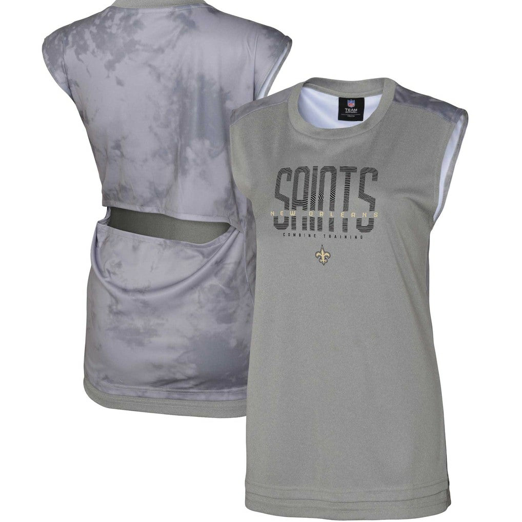 New Orleans Saints Women's No Sweat Tank Top - Gray outlet