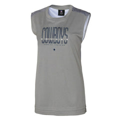 Dallas Cowboys Women's No Sweat Tank Top - Gray sale