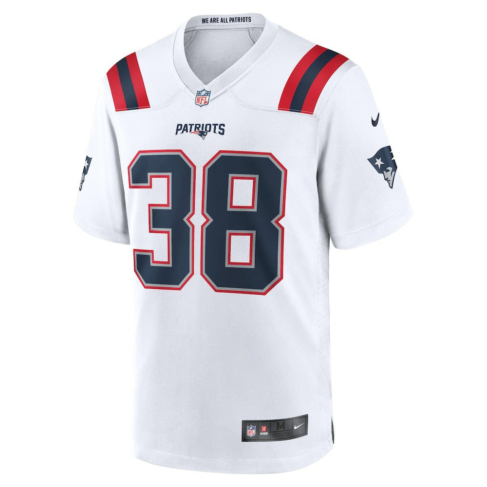 Rhamondre Stevenson New England Patriots Game Player Jersey - White for sale