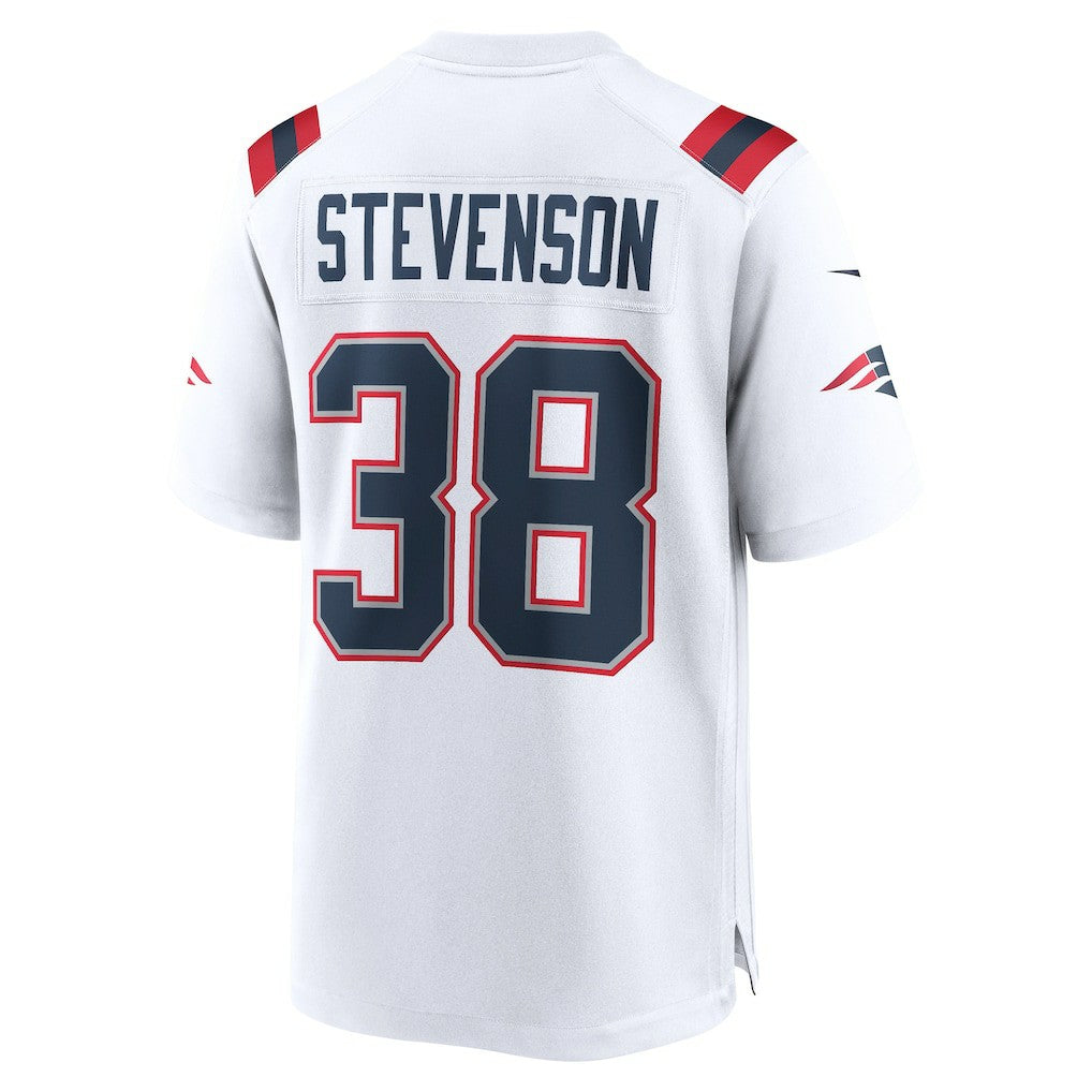 Rhamondre Stevenson New England Patriots Game Player Jersey - White for sale