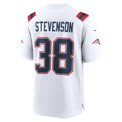 Rhamondre Stevenson New England Patriots Game Player Jersey - White for sale