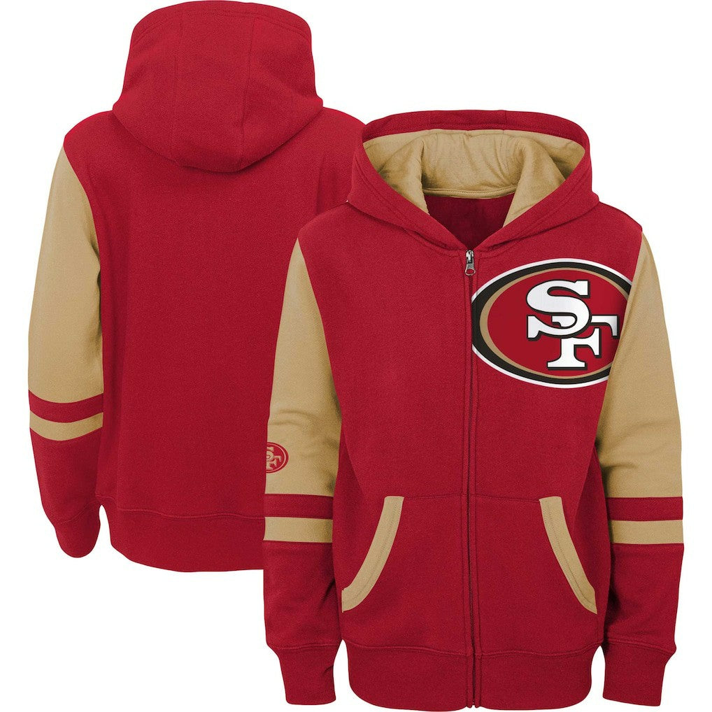 San Francisco 49ers Preschool Stadium Color Block Full-Zip Hoodie - Scarlet online