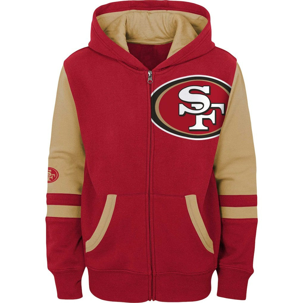 San Francisco 49ers Preschool Stadium Color Block Full-Zip Hoodie - Scarlet online