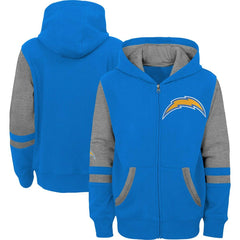 Los Angeles Chargers Preschool Stadium Color Block Full-Zip Hoodie - Powder Blue outlet