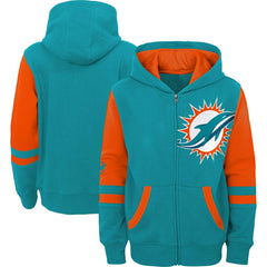 Miami Dolphins Preschool Stadium Color Block Full-Zip Hoodie - Aqua outlet