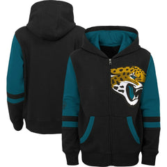 Jacksonville Jaguars Preschool Stadium Color Block Full-Zip Hoodie - Black on sale