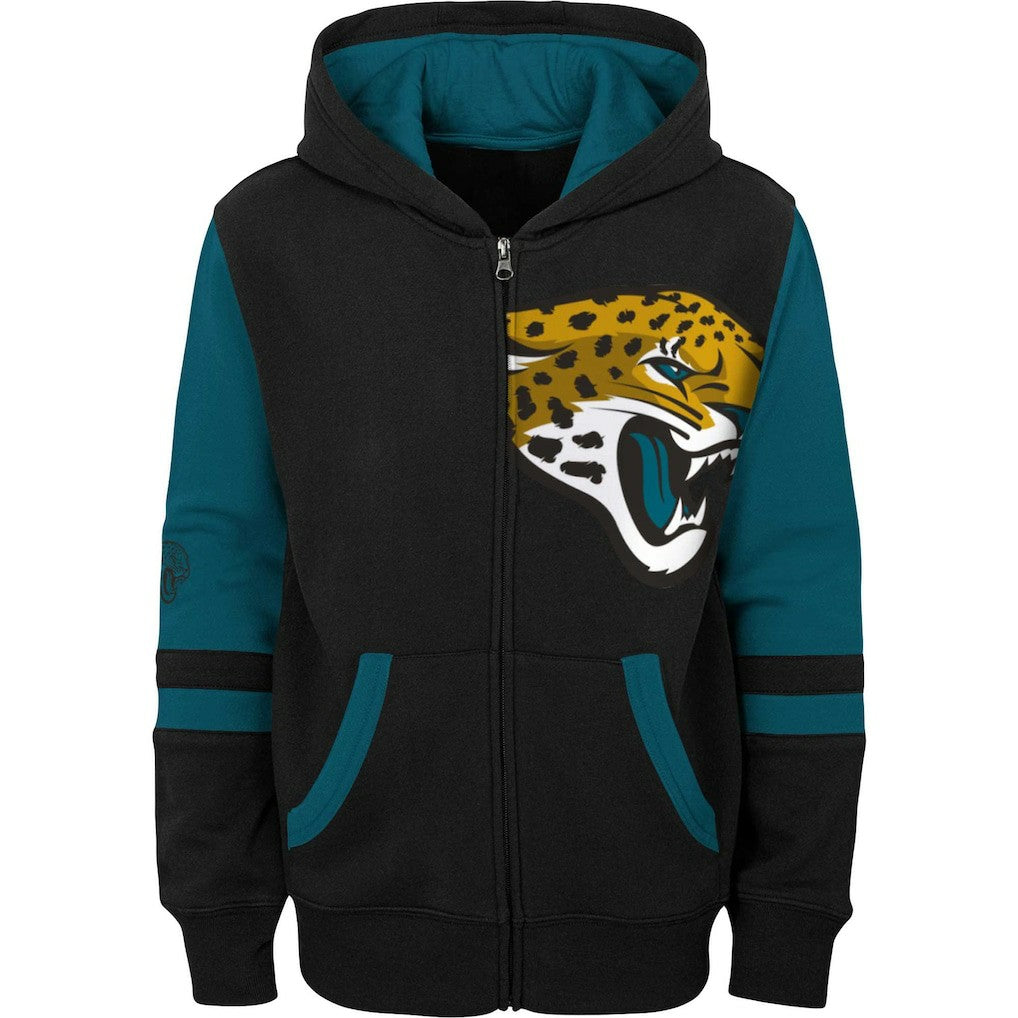 Jacksonville Jaguars Preschool Stadium Color Block Full-Zip Hoodie - Black on sale