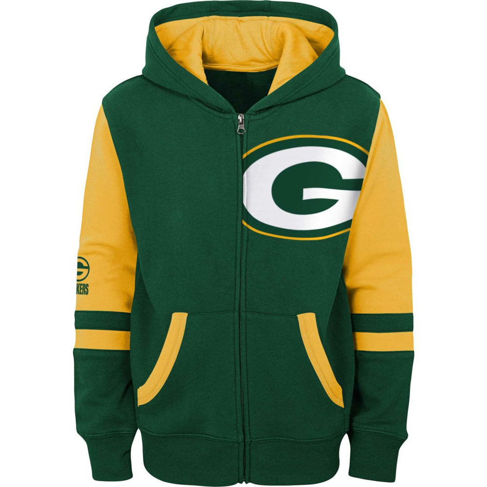 Green Bay Packers Preschool Stadium Color Block Full-Zip Hoodie - Green discount
