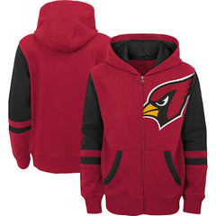Arizona Cardinals Youth Colorblock Full-Zip Hoodie - Cardinal sale