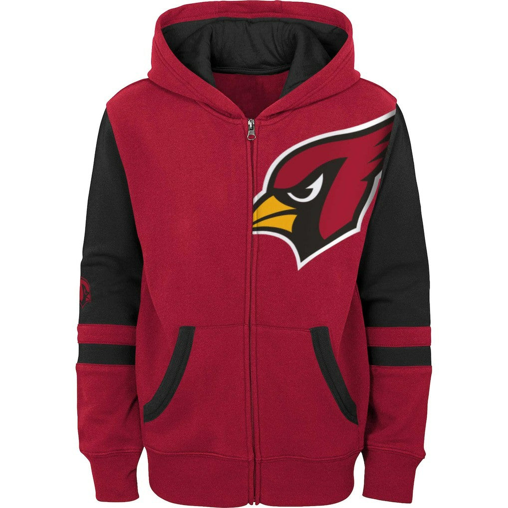 Arizona Cardinals Youth Colorblock Full-Zip Hoodie - Cardinal sale