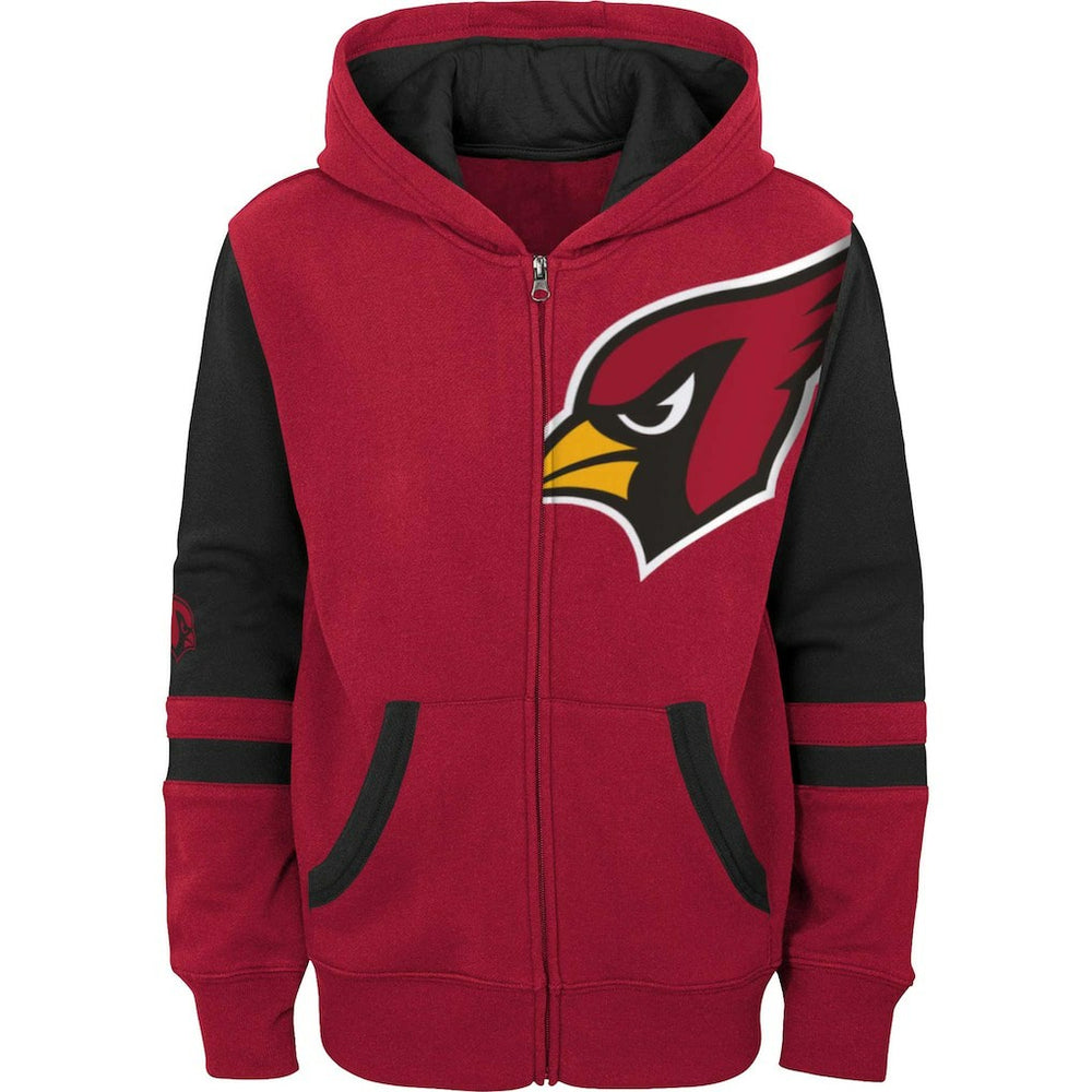 Arizona Cardinals Youth Colorblock Full-Zip Hoodie - Cardinal sale