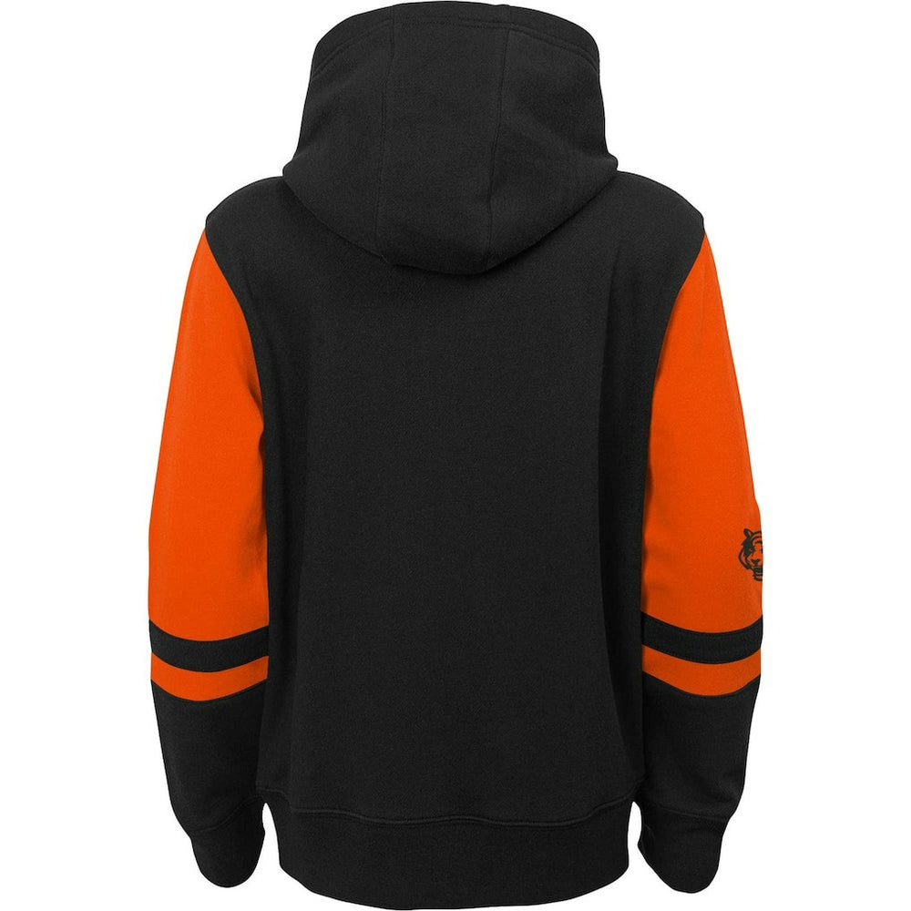 Cincinnati Bengals Youth Colorblock Full-Zip Hoodie - Black on sale