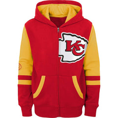 Kansas City Chiefs Youth Colorblock Full-Zip Hoodie - Red on sale
