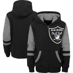 Las Vegas Raiders Youth Colorblock Full-Zip Hoodie - Black online