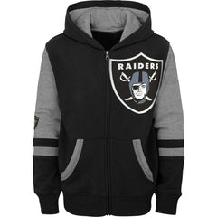 Las Vegas Raiders Youth Colorblock Full-Zip Hoodie - Black online
