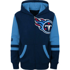 Tennessee Titans Youth Colorblock Full-Zip Hoodie - Navy on sale