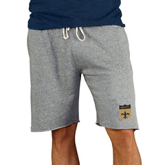 New Orleans Saints Concepts Sport Throwback Logo Mainstream Terry Shorts - Gray sale