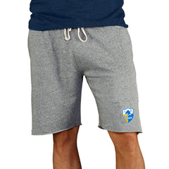Los Angeles Chargers Concepts Sport Throwback Logo Mainstream Terry Shorts - Gray for sale