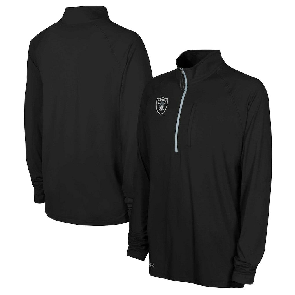 Las Vegas Raiders Combine Authentic Raglan Quarter-Zip Top - Black online