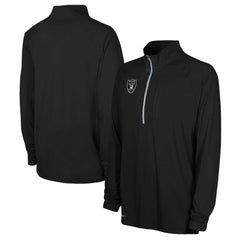 Las Vegas Raiders Combine Authentic Raglan Quarter-Zip Top - Black online
