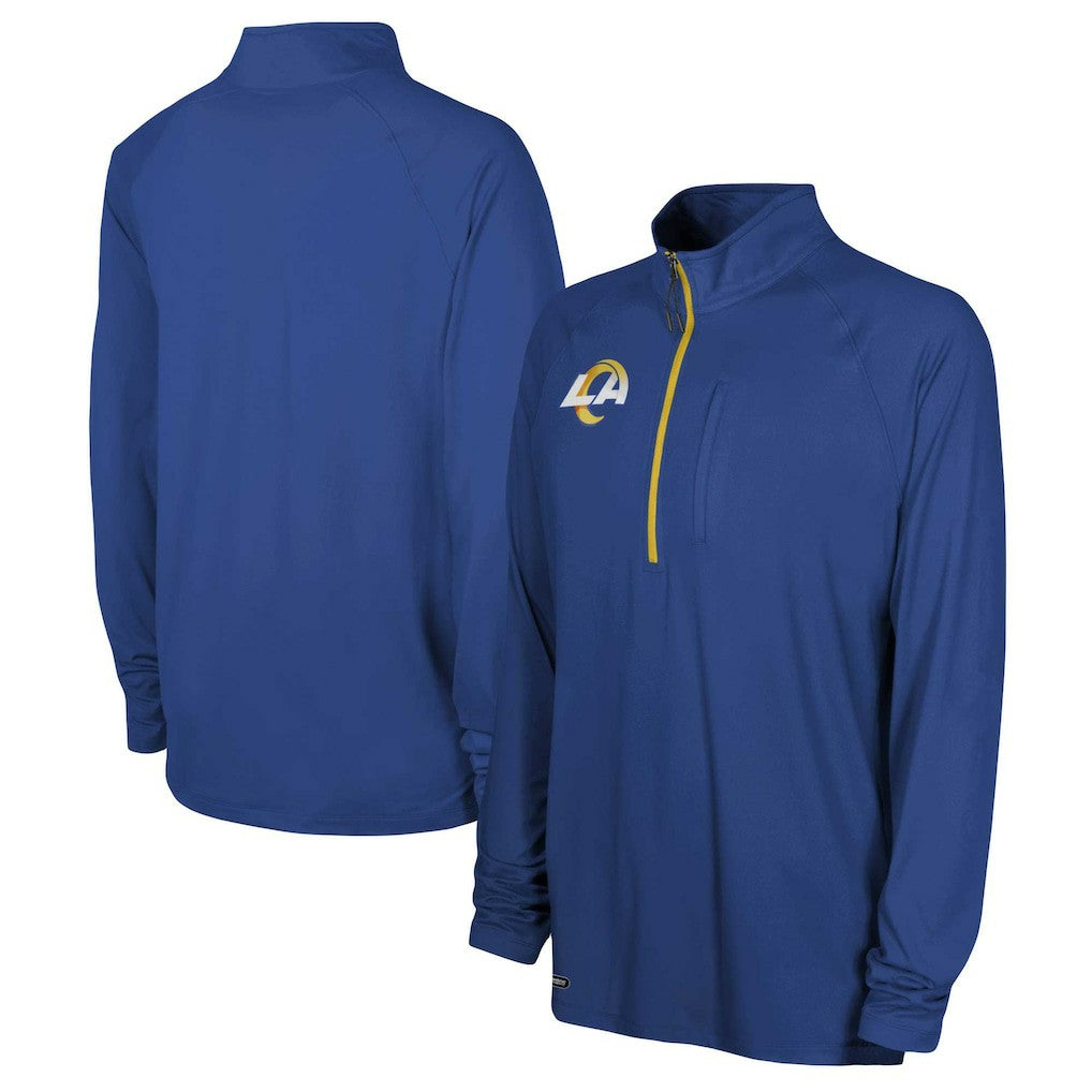 Los Angeles Rams Combine Authentic Raglan Quarter-Zip Top - Royal outlet