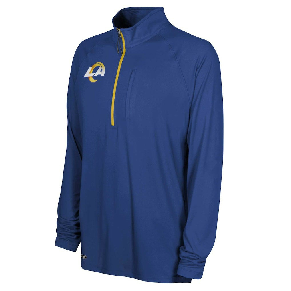 Los Angeles Rams Combine Authentic Raglan Quarter-Zip Top - Royal outlet