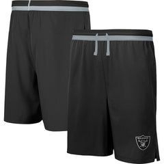Las Vegas Raiders Cool Down Tri-Color Elastic Training Shorts - Black cheap
