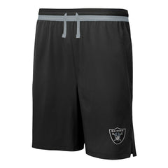 Las Vegas Raiders Cool Down Tri-Color Elastic Training Shorts - Black cheap